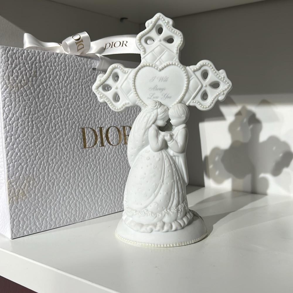 Precious Moments Porcelain Wedding Cross Figure